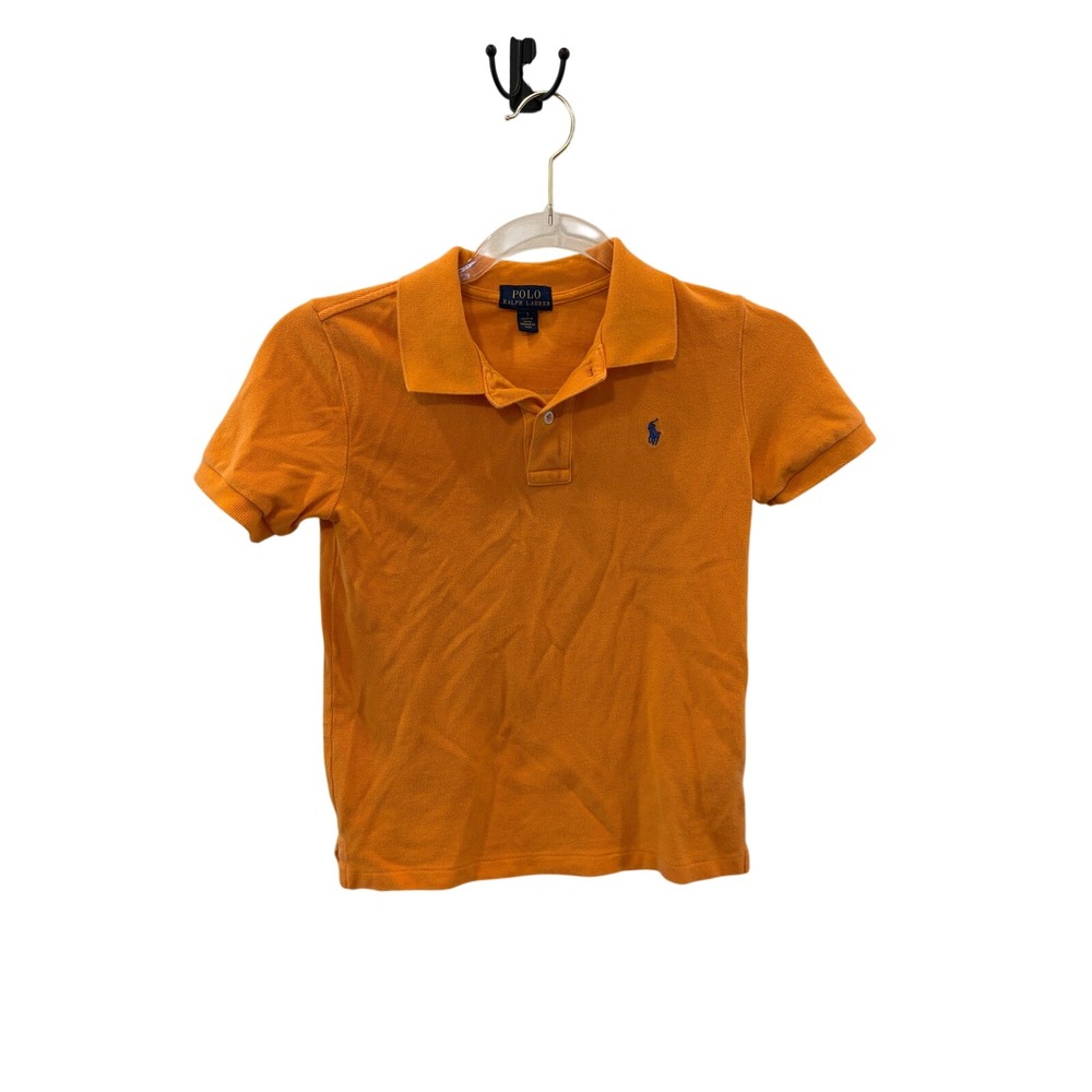 Polo Ralph Lauren Boys Orange Mesh Polo, size 7 EUC